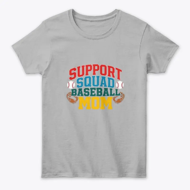 Support Squad Baseball Mom